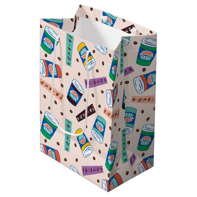 VÄNNER™ | Vibrant kaffe i centrala Perk Mönster (Framsidan Vinklad)