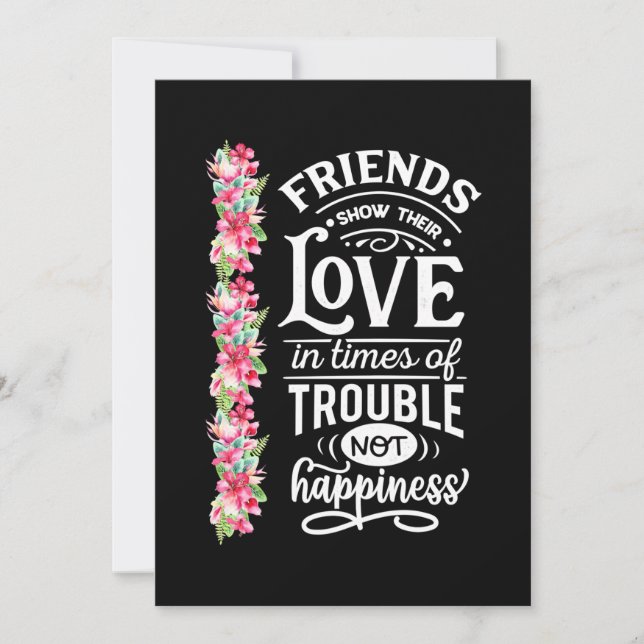 Vänner visar sin kärlek inbjudningar (Framsida)