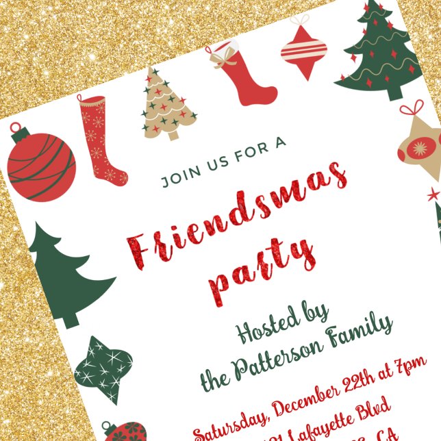 Vännernas inbjudningar Söta julgranar strumpor (Skapare uppladdad)