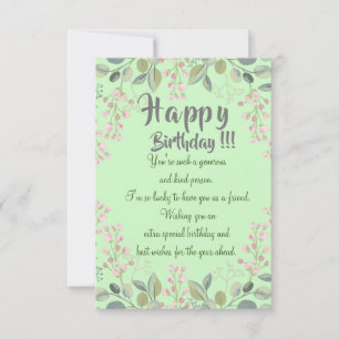 Vänners födelsedagskort kort