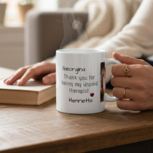 vänners gåva tack för att du är min terapeut kaffemugg