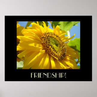 VÄNNERS Konstgåvor VÄNSKAP! Sol Blomma Konsttryck Poster