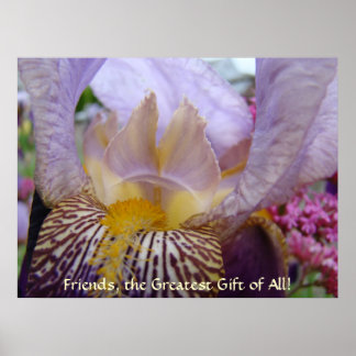 VÄNNERS STÖRSTA GÅVA Konsttryck Purpur Iris Blomma Poster