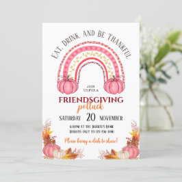 Vänners Thanksgiving-bufféinbjudan Inbjudningar