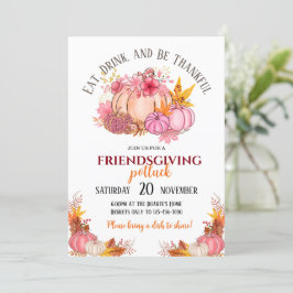 Vänners Thanksgiving-potlucks-inbjudan Inbjudningar