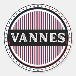 Vannes Stad Strotsemblem – Fransk Identitet Runt Klistermärke