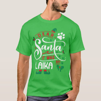Vännpojken Laika Hund jul Hund aveln T Shirt