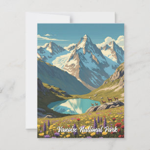 Vanoise National Park Frankrike Travel Vykort