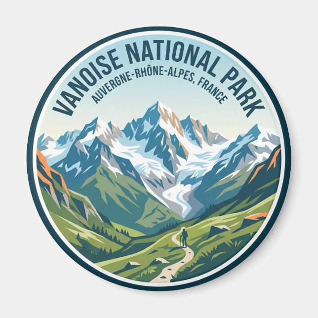 Vanoise nationalpark Frankrike Magnet (Framsidan)