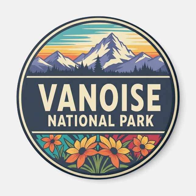 Vanoise nationalpark Frankrike Resa Magnet (Framsidan)