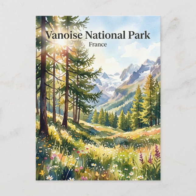 Vanoise nationalpark Frankrike Vykort (Framsida)