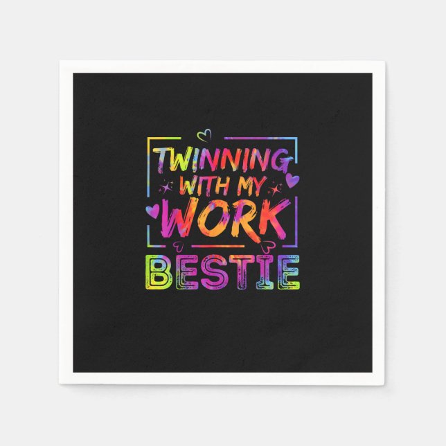 Vänortssamarbete med min bästa vän i Bestie Spirit Pappersservett (Framsidan)