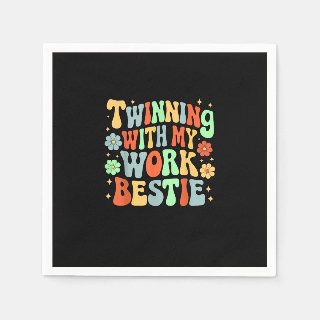 Vänortssamarbete med mitt arbete Bestie Friends Sp Pappersservett (Framsidan)