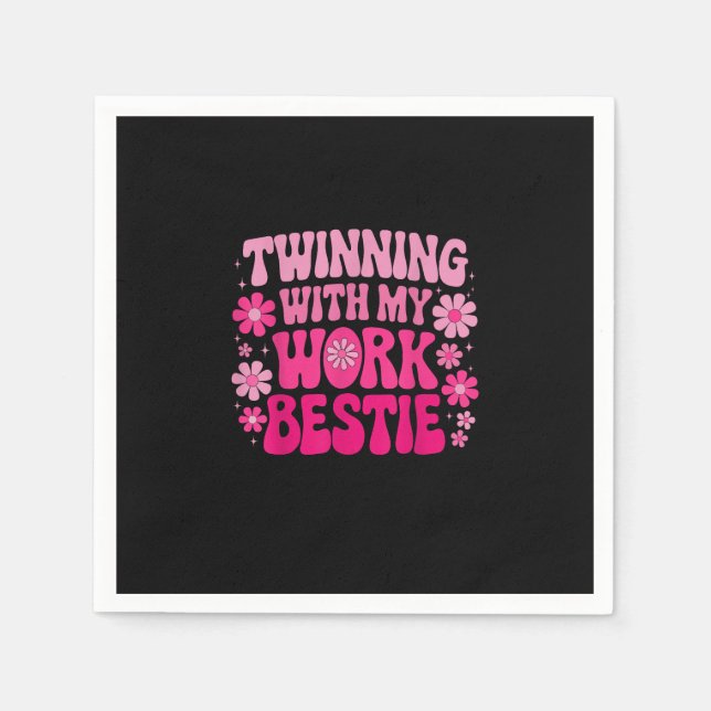 Vänortssamarbete med mitt arbete Bestie Friends Sp Pappersservett (Framsidan)