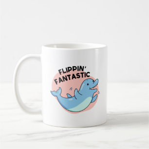 Vänppin Fantastisk Funny Dolphin Pun Kaffemugg