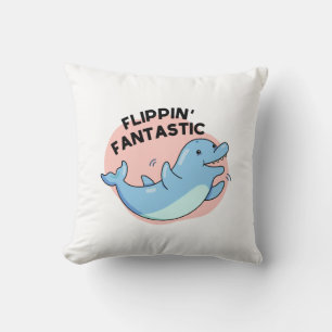 Vänppin Fantastisk Funny Dolphin Pun Kudde