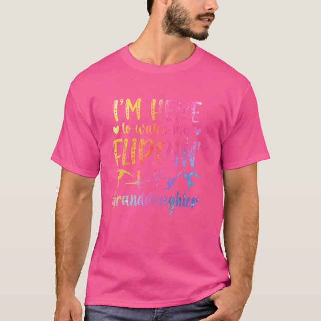 Vänppin Granddottern Gymnastics Grandma Gymnast T Shirt (Framsida)