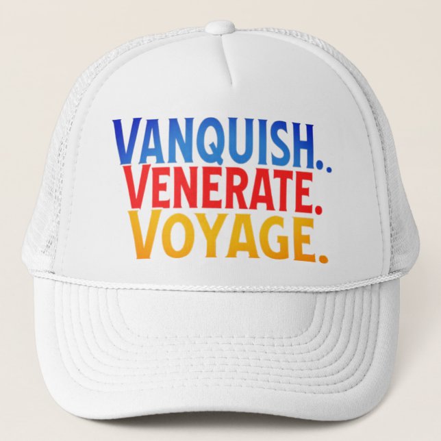 Vanquish venerate voyage keps (Framsida)