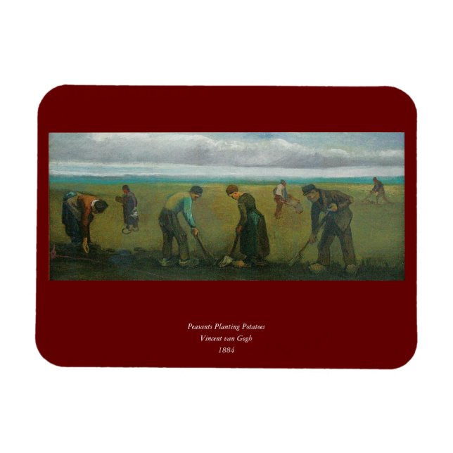 Vans Gogh bönder eller bönder som planterar Magnet (Horisontell)