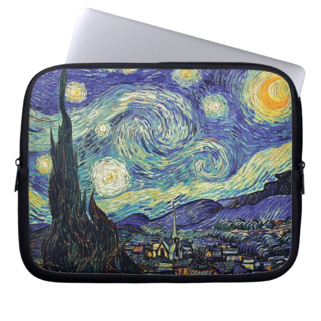 Vans Gogh Starry natt Laptop Sleeve (Framsidan)