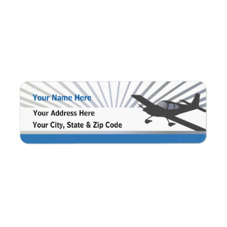 Vans RV-10 Returadress Etikett