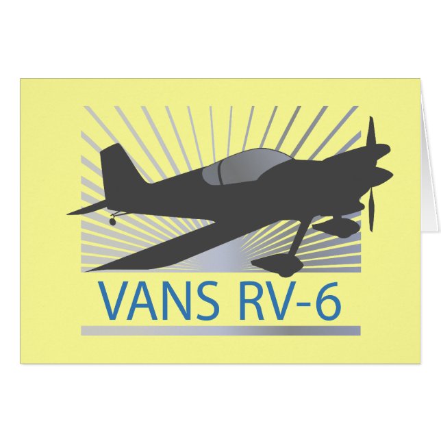 Vans RV-6 Hälsningskort (Framsidan Horizontal)