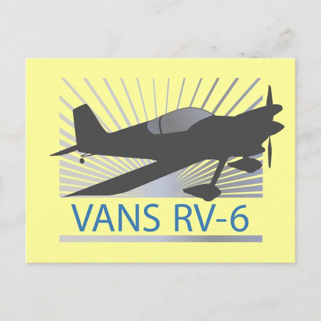 Vans RV-6 Vykort (Framsida)