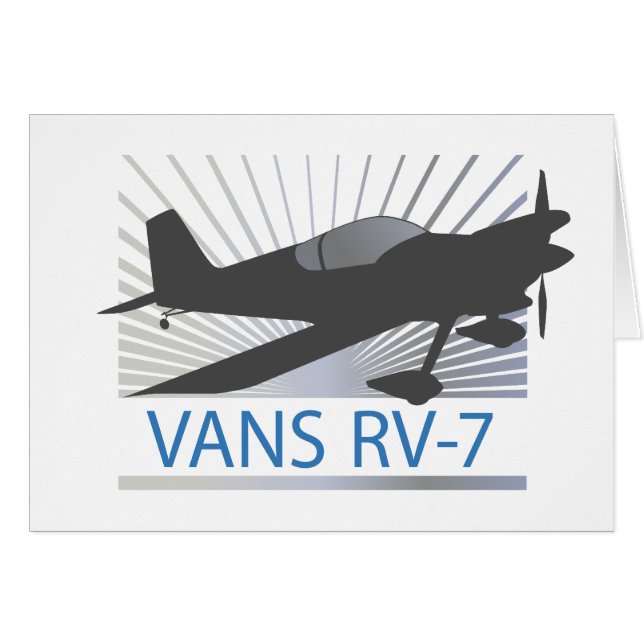 Vans RV-7-flygplan Hälsningskort (Framsidan Horizontal)