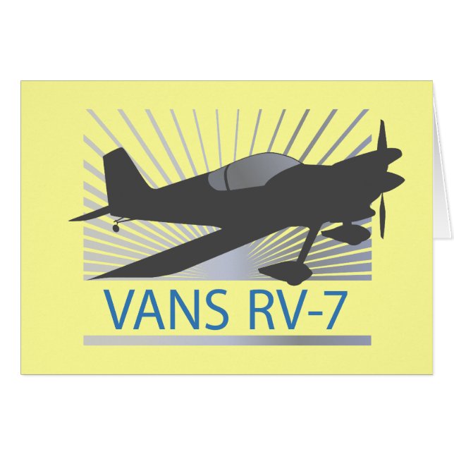 Vans RV-7-flygplan Hälsningskort (Framsidan Horizontal)