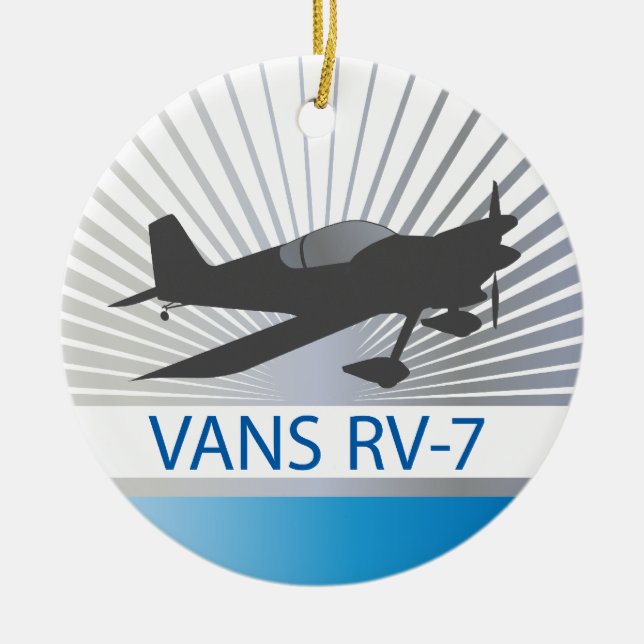 Vans RV-7-flygplan Julgransprydnad Keramik (Framsidan)