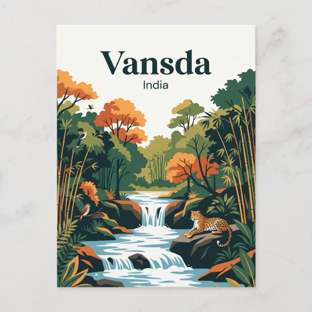 Vansda nationalpark Indien Vykort (Framsida)