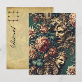 Vansinnig dekadens – gotisk viktoriansk blomsterpr helg vykort