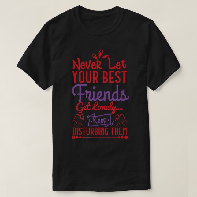 Vänskap 2 Bästa Bff-veckodagsoffert för två Bff-vä T Shirt (Design framsida)