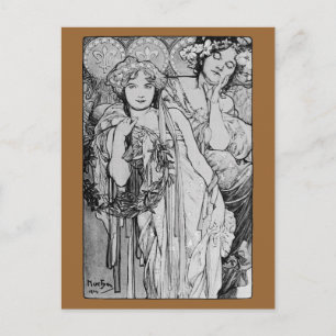 Vänskap ~ Alphone Mucha ~ 1904 Vykort