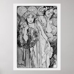 Vänskap ~ Alphone Mucha Poster