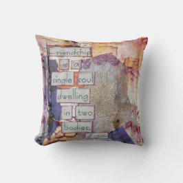 Vänskap är en enda själ kudde