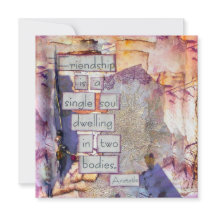 Vänskap är ett enda själs platta kort