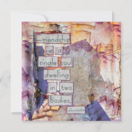 Vänskap är ett enda själs platta kort