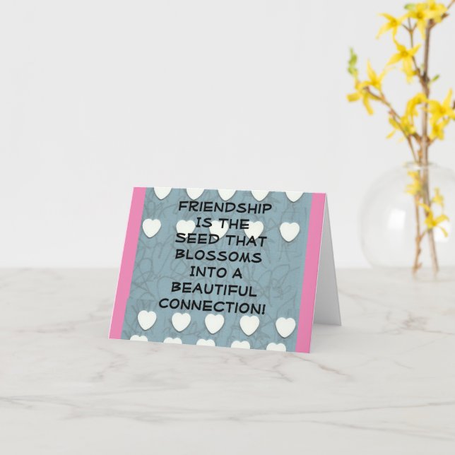 Vänskap är utsäde kort (Gul blomma)