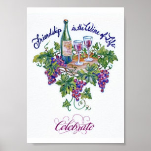 Vänskap är vinet av livaffischen poster