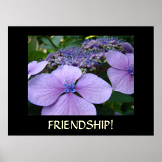 VÄNSKAP! Art Skriver ut HYDRANGEA FLOWERS-teckning Poster