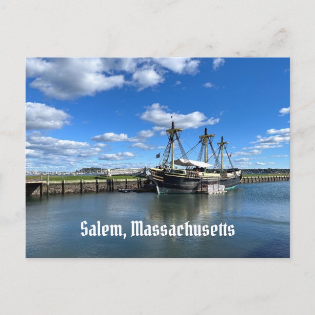Vänskap av Salem frakt i Salem Massachusetts Vykort (Framsida)