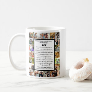 Vänskap BFF 22 Fotokollage Kaffemugg