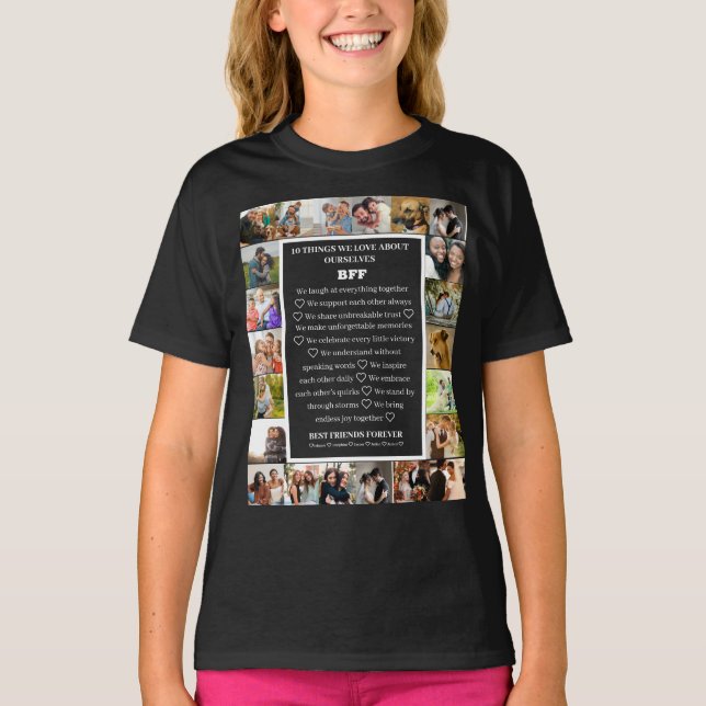 Vänskap | BFF 22 Fotokollage T Shirt (Framsida)