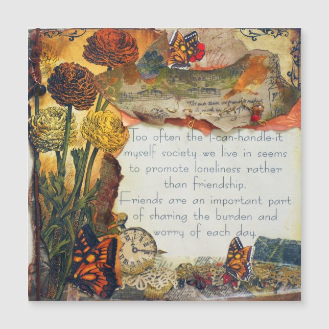 Vänskap Blandat mediefärgar Blommor (Framsida)