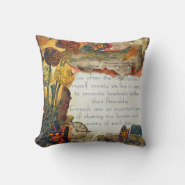 Vänskap Blandat medieflöde Butterflies Collage Kudde