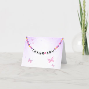Vänskap Bracelet and Butterflies Tack Kort