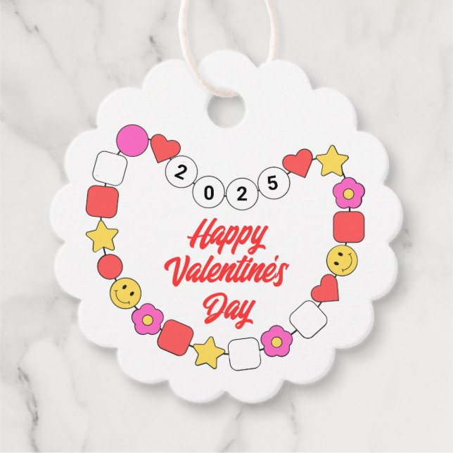 Vänskap Bracelet Bejeweled Valentindagen Gåvor Etiketter (Framsida)