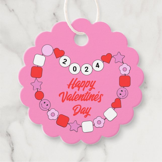 Vänskap Bracelet Bejeweled Valentindagen Gåvor Etiketter (Framsida)