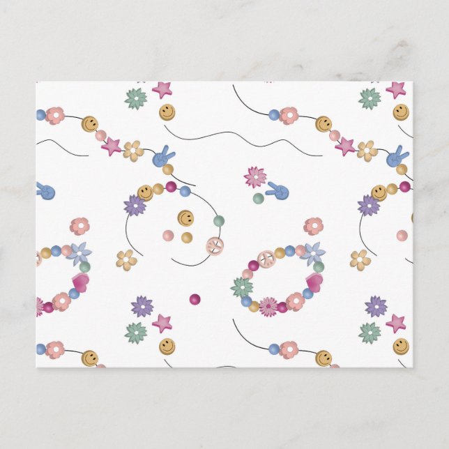 Vänskap Bracelet Girl Jewelry Mönster Vykort (Framsida)